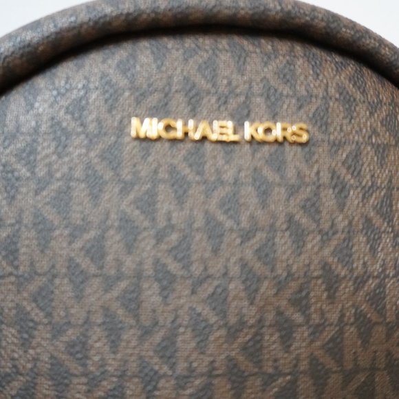 Michael Kors Medium Backpack MK Brown Green - Picture 7 of 11